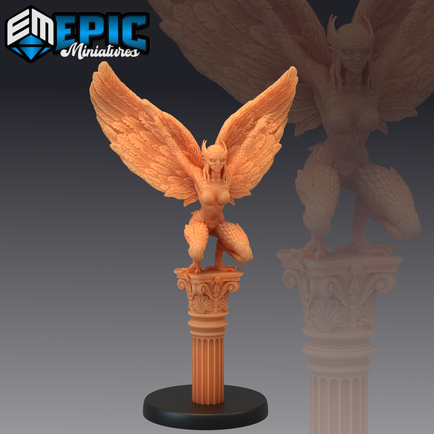 Mountain Harpy Series - Epic Miniatures | Medium | Humanoids, Feminine, Wings