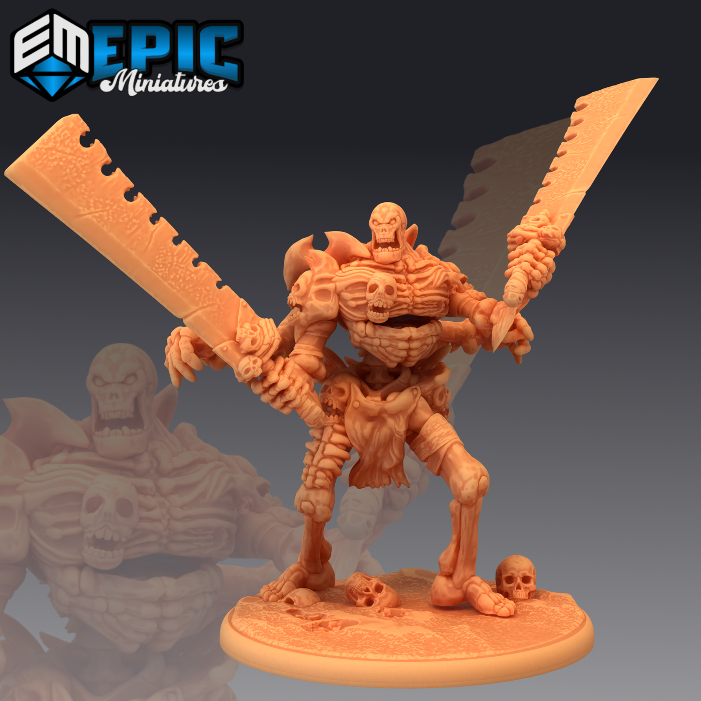 Human Bone Golem - #42 Restless Bones - Epic Miniatures | Large | Monstrosity