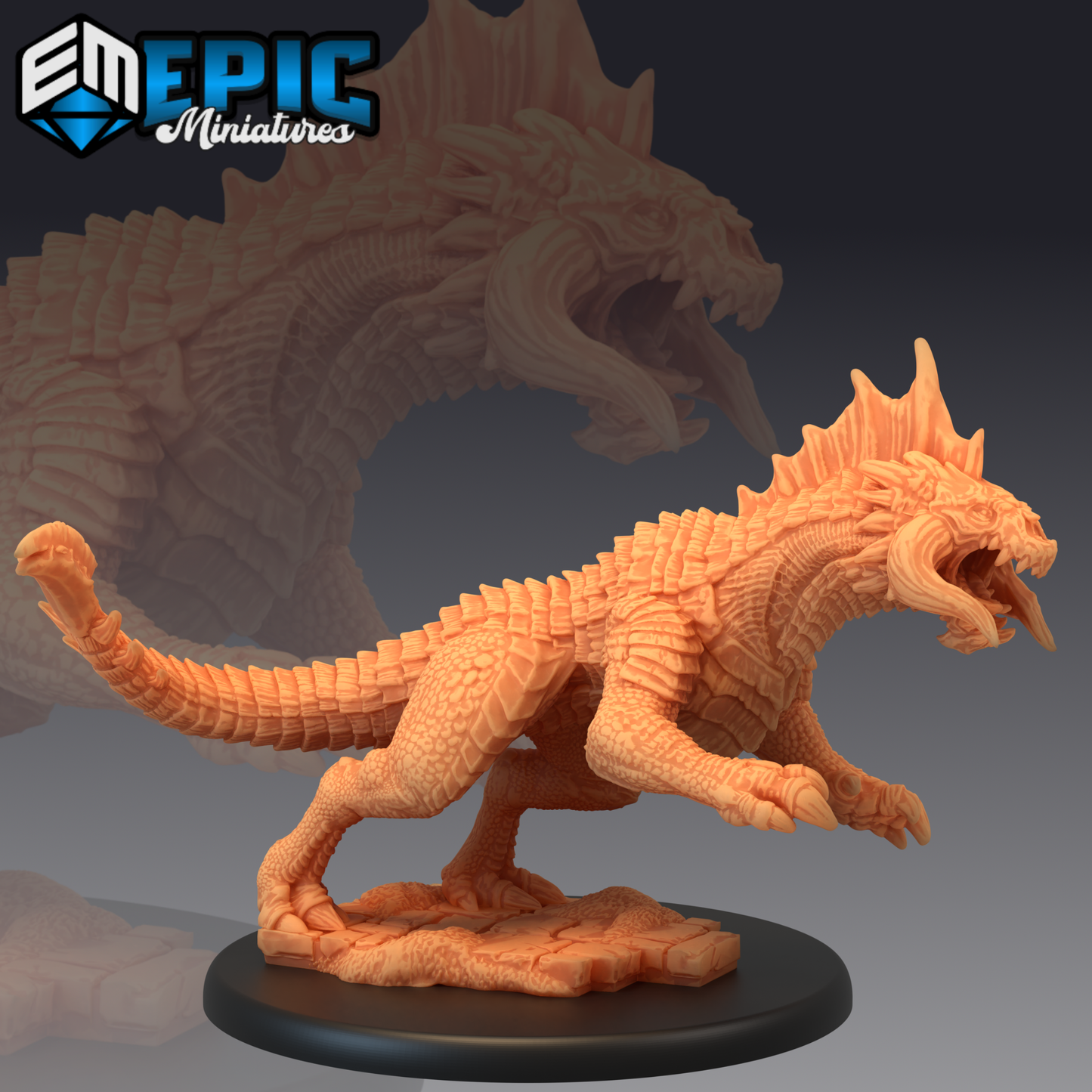 Black Guard Drake Series - #48 Extra Monster Pack - Epic Miniatures | Large | Dragon, Masculine