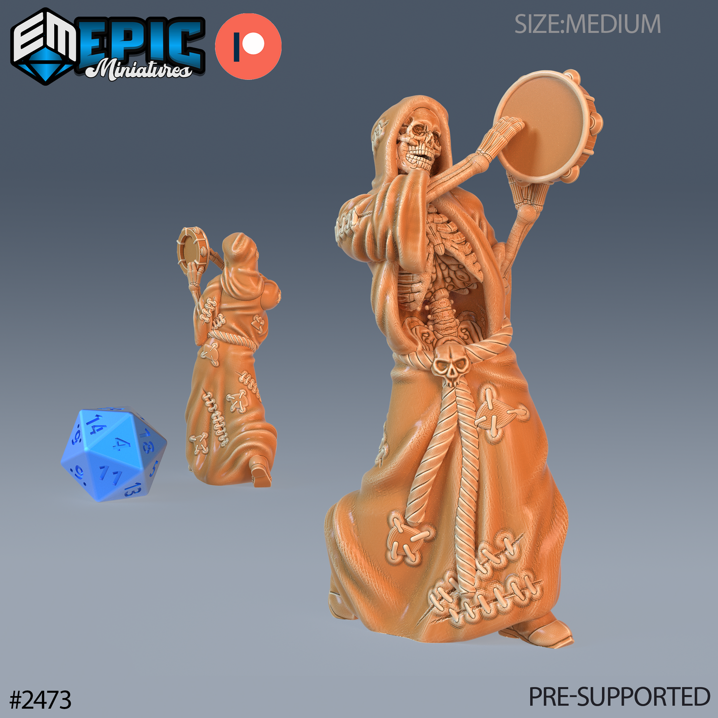 Skeleton Musician - Epic Miniatures | #61 Haunting Catacombs