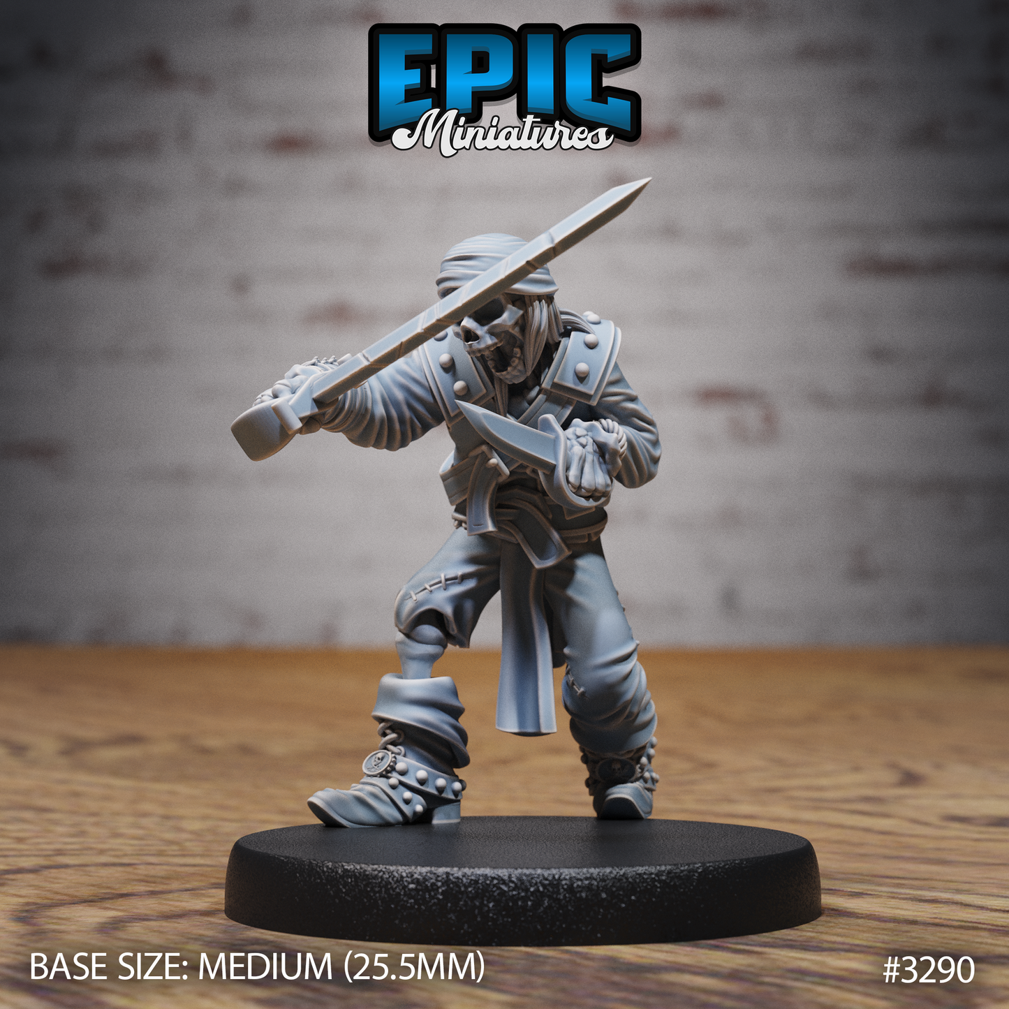 Undead Pirate Crew Series - Epic Miniatures | Undead | Pirate |Weapons | Medium