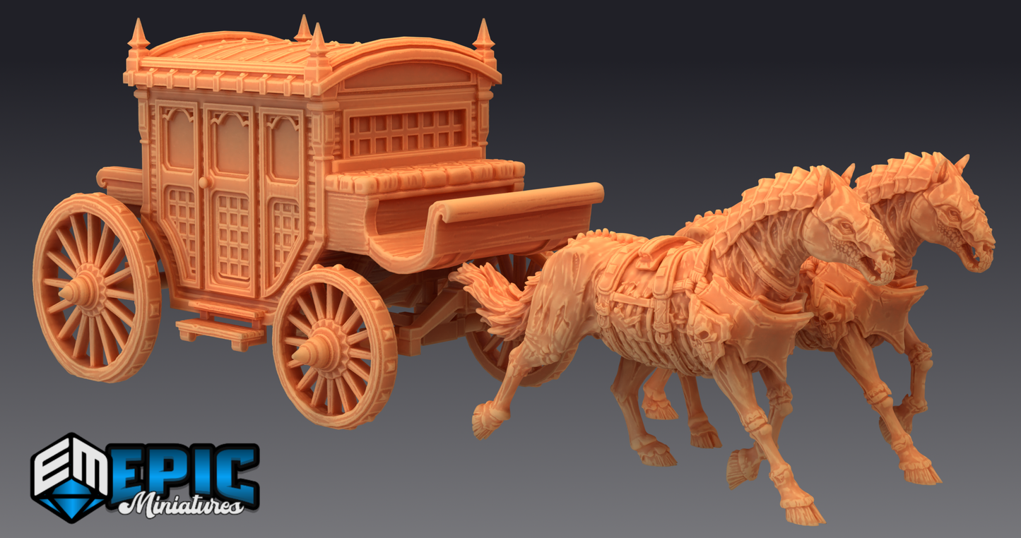 Horse Undead Carriage Series - #28 Blood Moon - Epic Miniatures | Large | Undead, Masculine