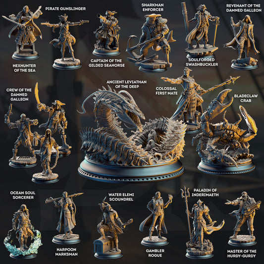 Baradin Blackbeard Bust - Captain of the Gilded Seahorse | DM Stash | Blood on the Sails (Copy)