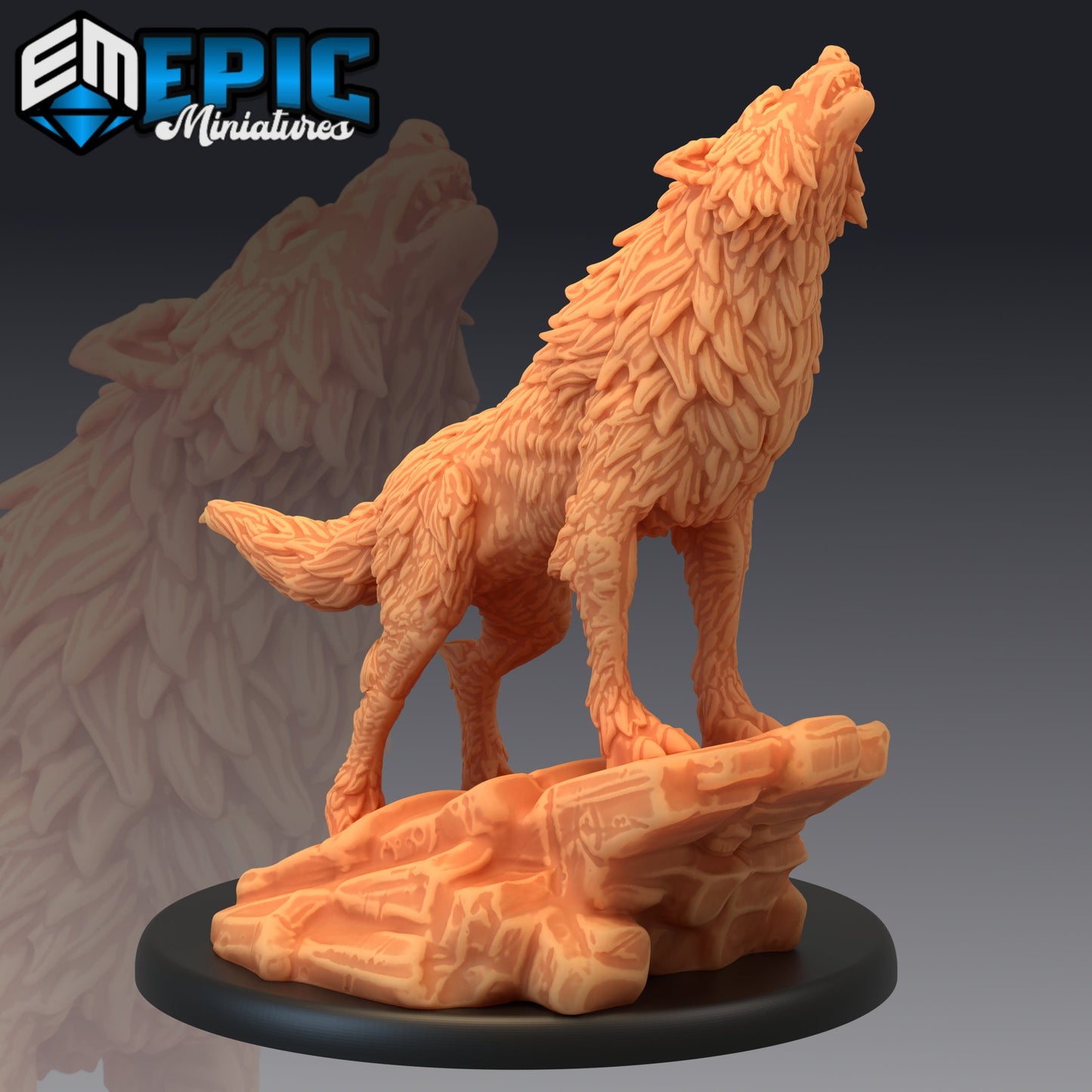 Winter Wolves (2 sizes) - Epic Miniatures | Large | Tundra | Ice | Arctic | Mount | Hound | Wolf