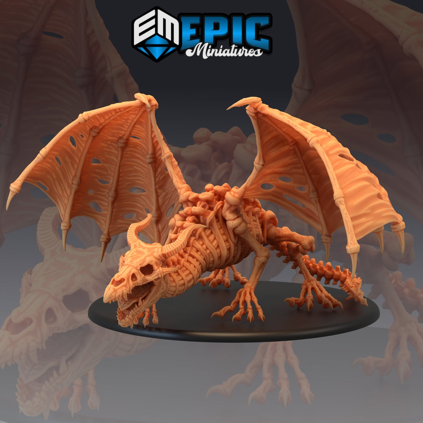 Draco Lich - Epic Miniatures | Gargantuan | Evil, Undead, Bone Dragon, Classic Monsters