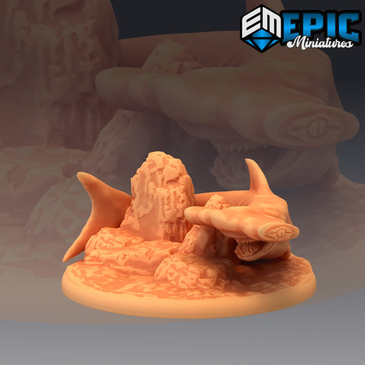 Sharks Series - Epic Miniatures | Large | D&D | Lovecraft, Underwater, Hammerhead, Great White, Goblin Shark