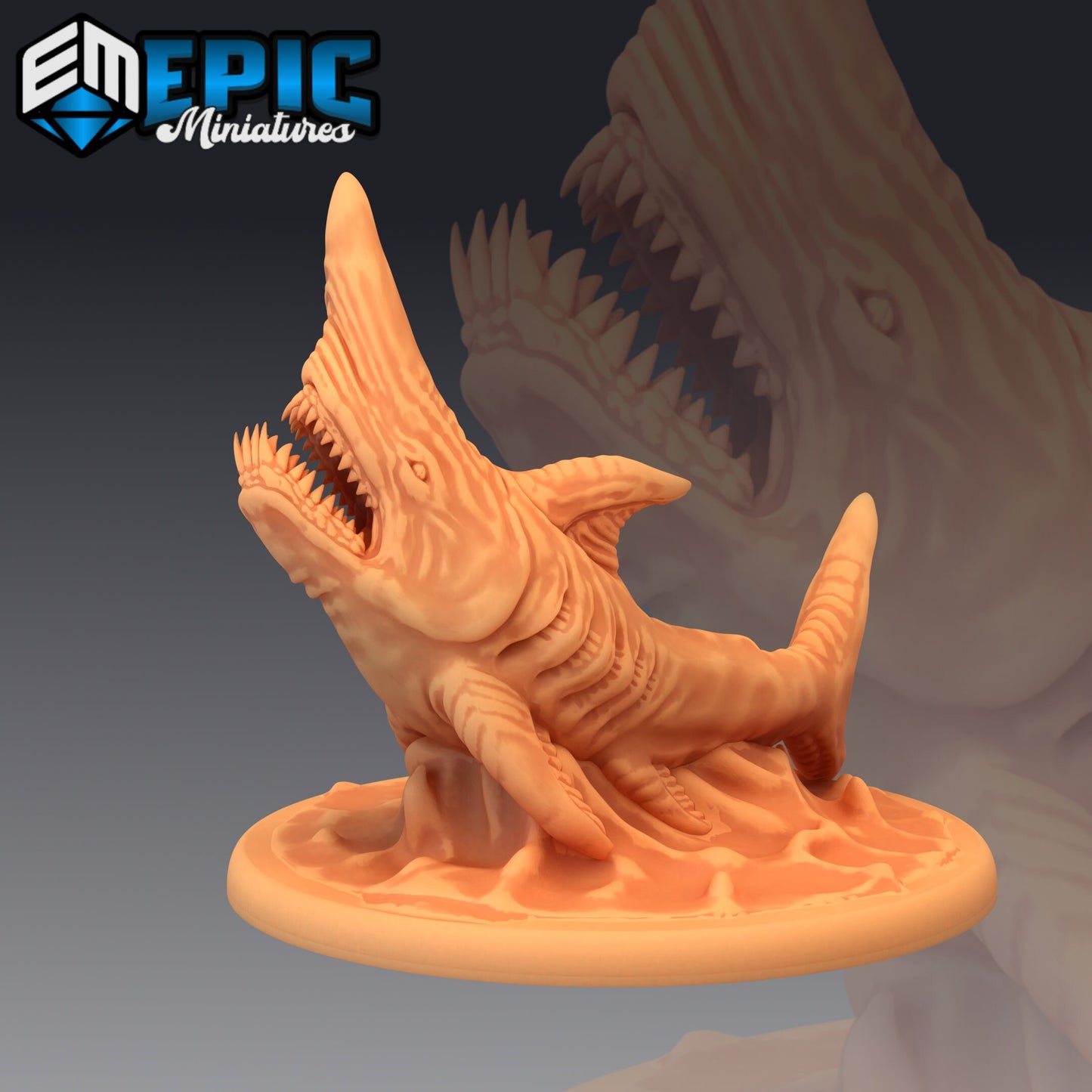 Sharks Series - Epic Miniatures | Large | D&D | Lovecraft, Underwater, Hammerhead, Great White, Goblin Shark
