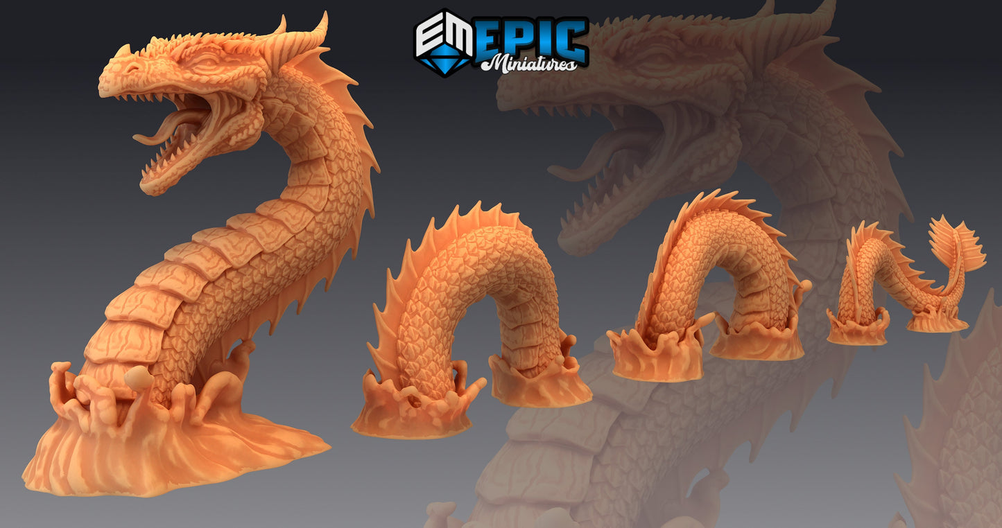 Sea Serpent - Epic Miniatures | Huge | D&D | Lovecraft, Underwater, Snake, Dragon, Unagi
