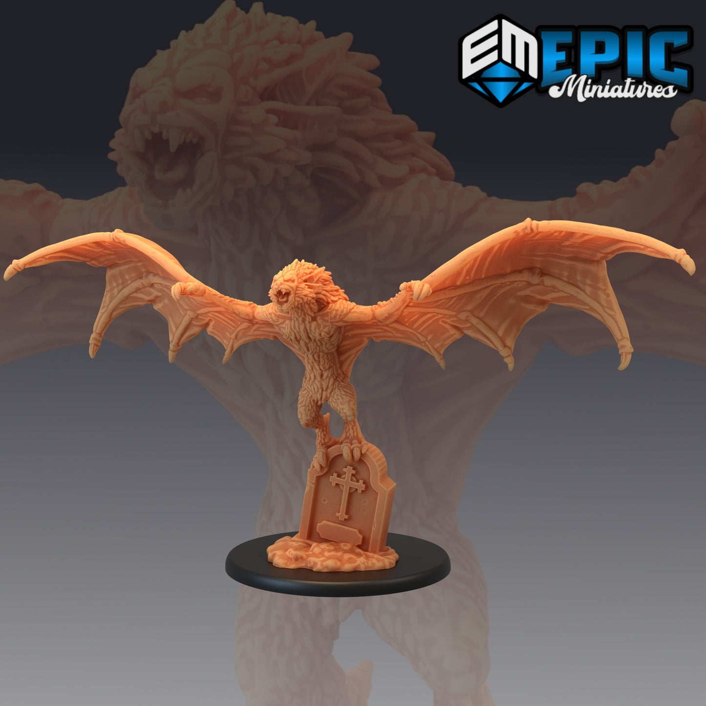 Giant Dire Bat Series - Epic Miniatures | Large | D&D | Giant Bat, Evil, Vampire, Count, Strahd, Dracula, Ravenloft