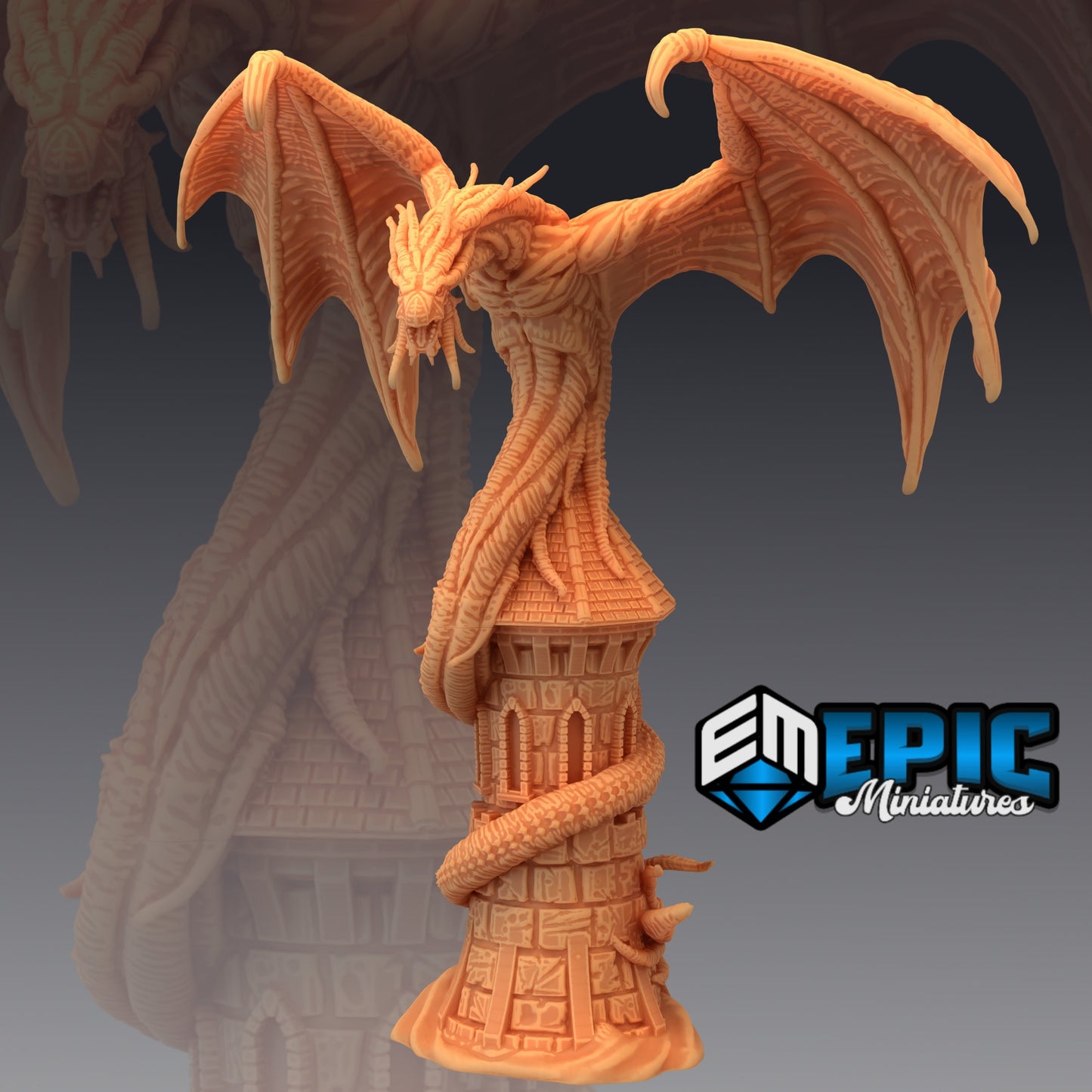 Hunting Horror - Epic Miniatures | Large | D&D | Winged Serpent
