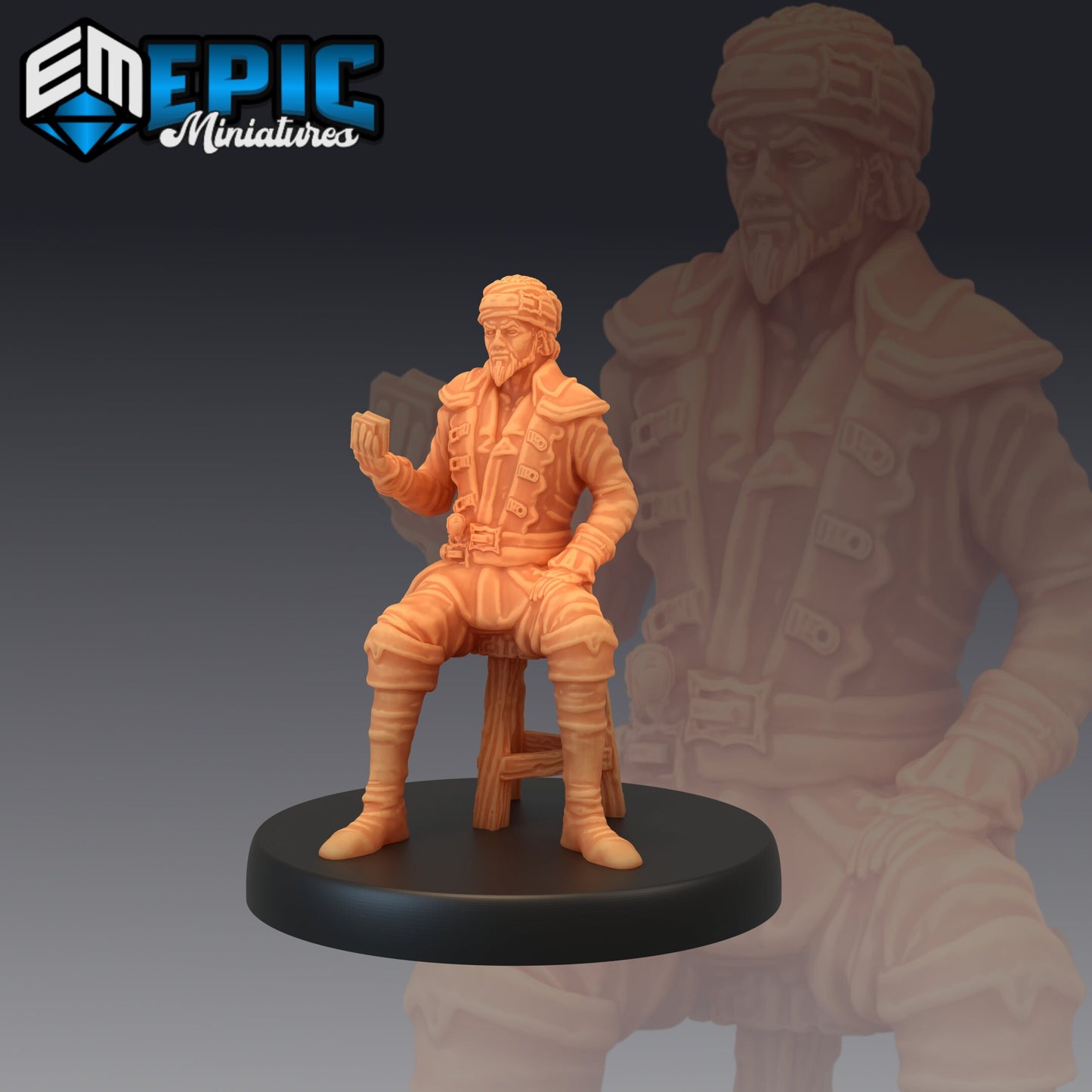 Pirate Sailing Master Gambling - Epic Miniatures | Pirate Sailing Master, Pirate