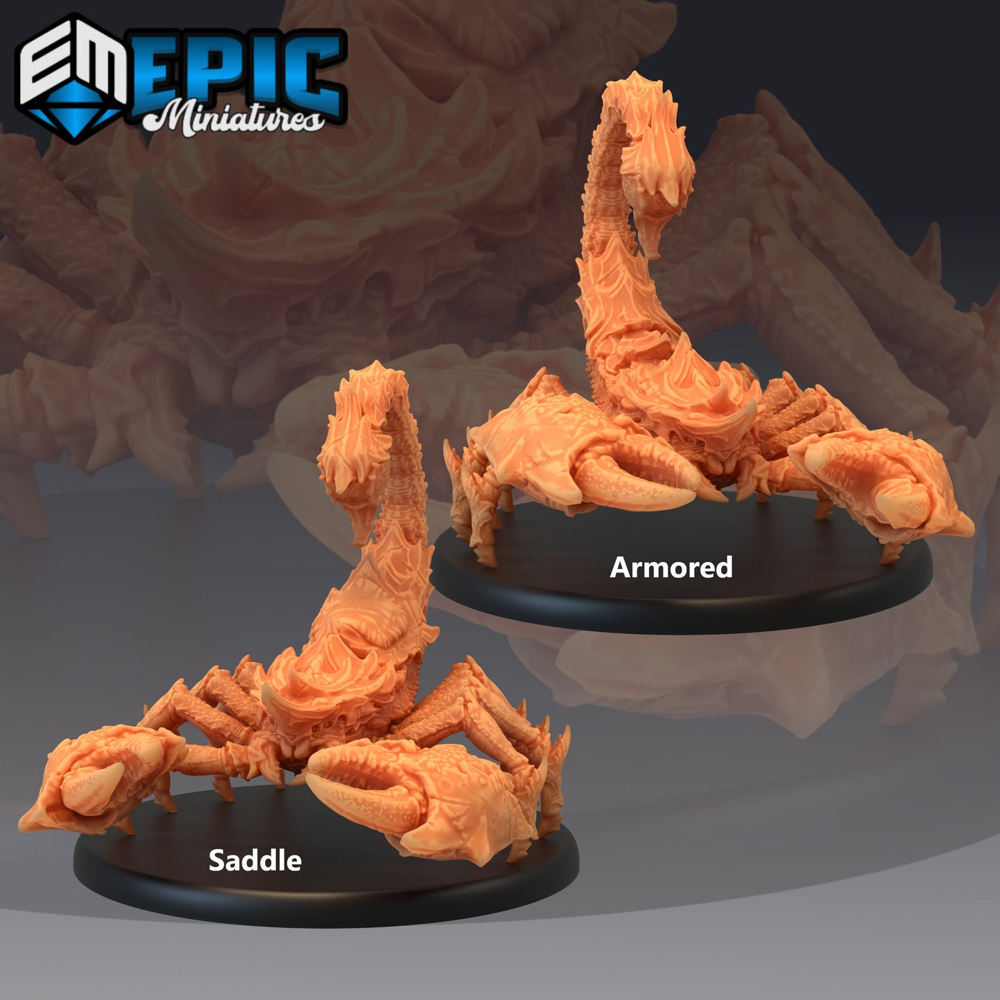 Giant Scorpion Armored Saddle 464 - #16 Mythical Desert - Epic Miniatures | Giant Scorpion, Saddle