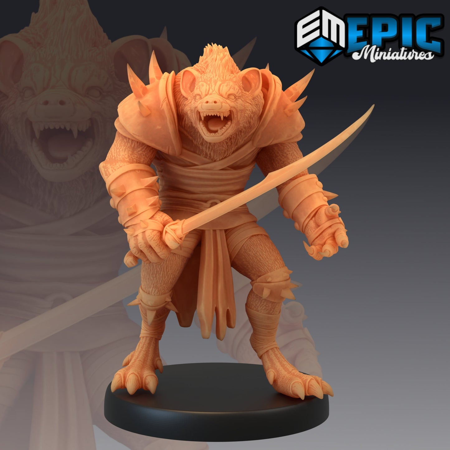 Gnoll Sword 341 - #13 Monster Rampage - Epic Miniatures | Gnoll, Sword, Warrior