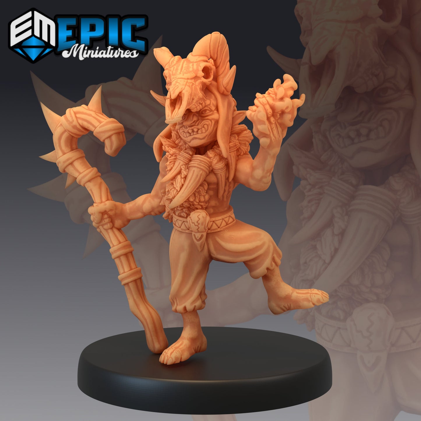 Goblin Fire Shaman - Epic Miniatures | Goblin, Fire Shaman, Staff