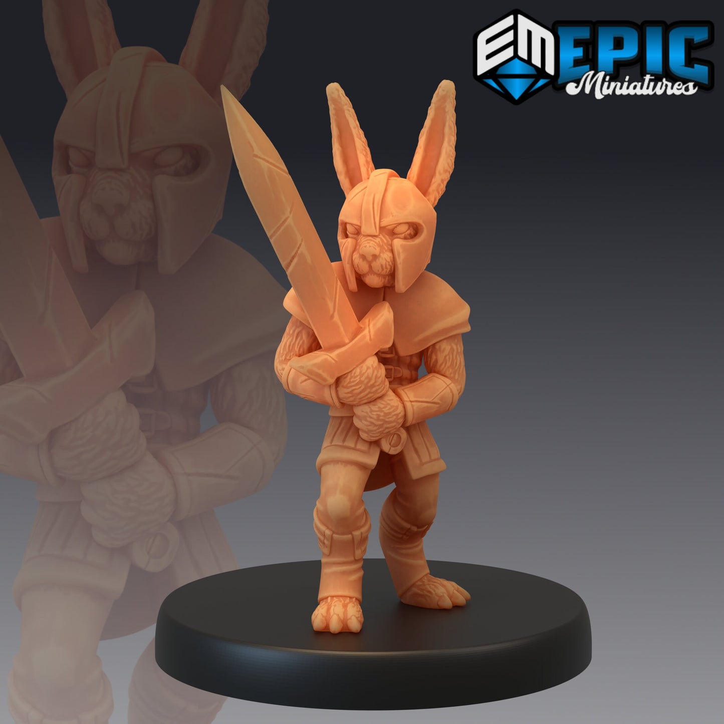 Bunny Swordsman - Epic Miniatures | Medium | Humanoids, Masculine, Sword