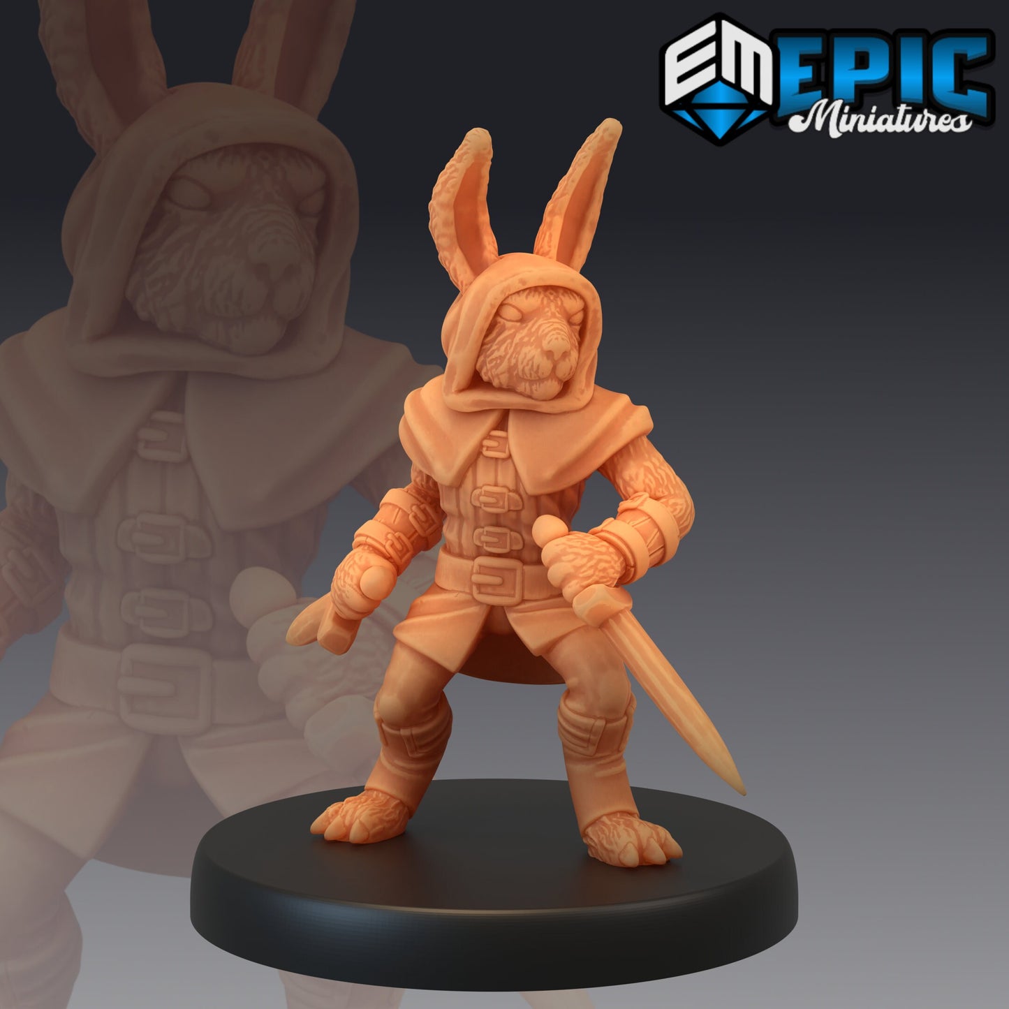 Bunny Rogue 670 - #21 Rodent Wars - Epic Miniatures | Medium | Humanoids, Masculine, Sword