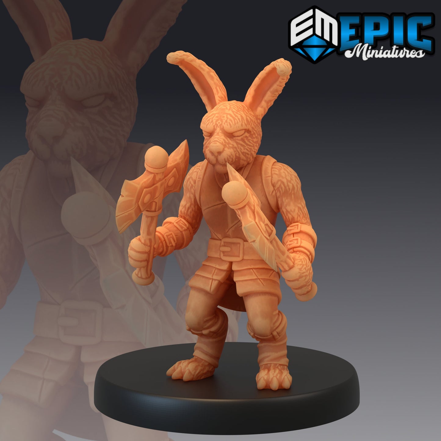 Bunny Brute 671 - #21 Rodent Wars - Epic Miniatures | Medium | Humanoids, Masculine, Axe
