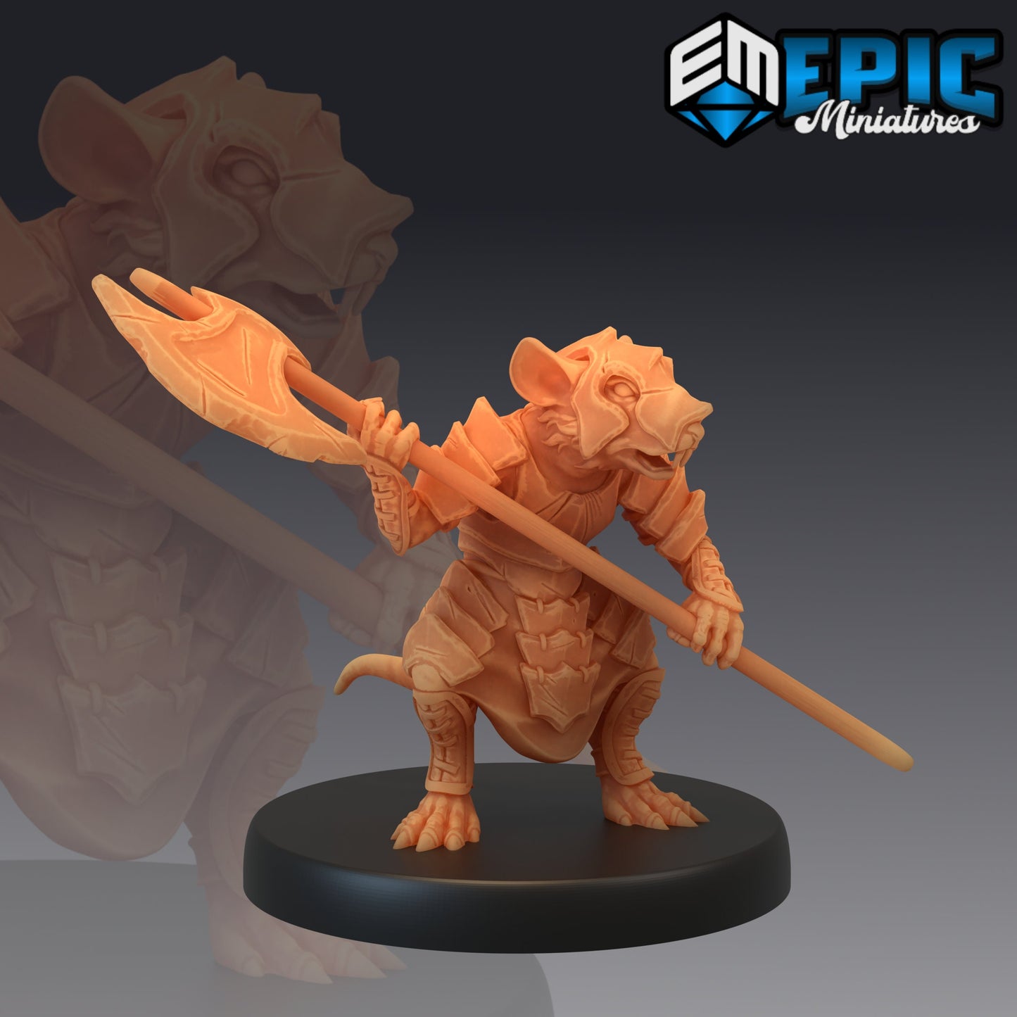 Rat Guard - Epic Miniatures | Medium | Humanoids, Masculine, Great Axe
