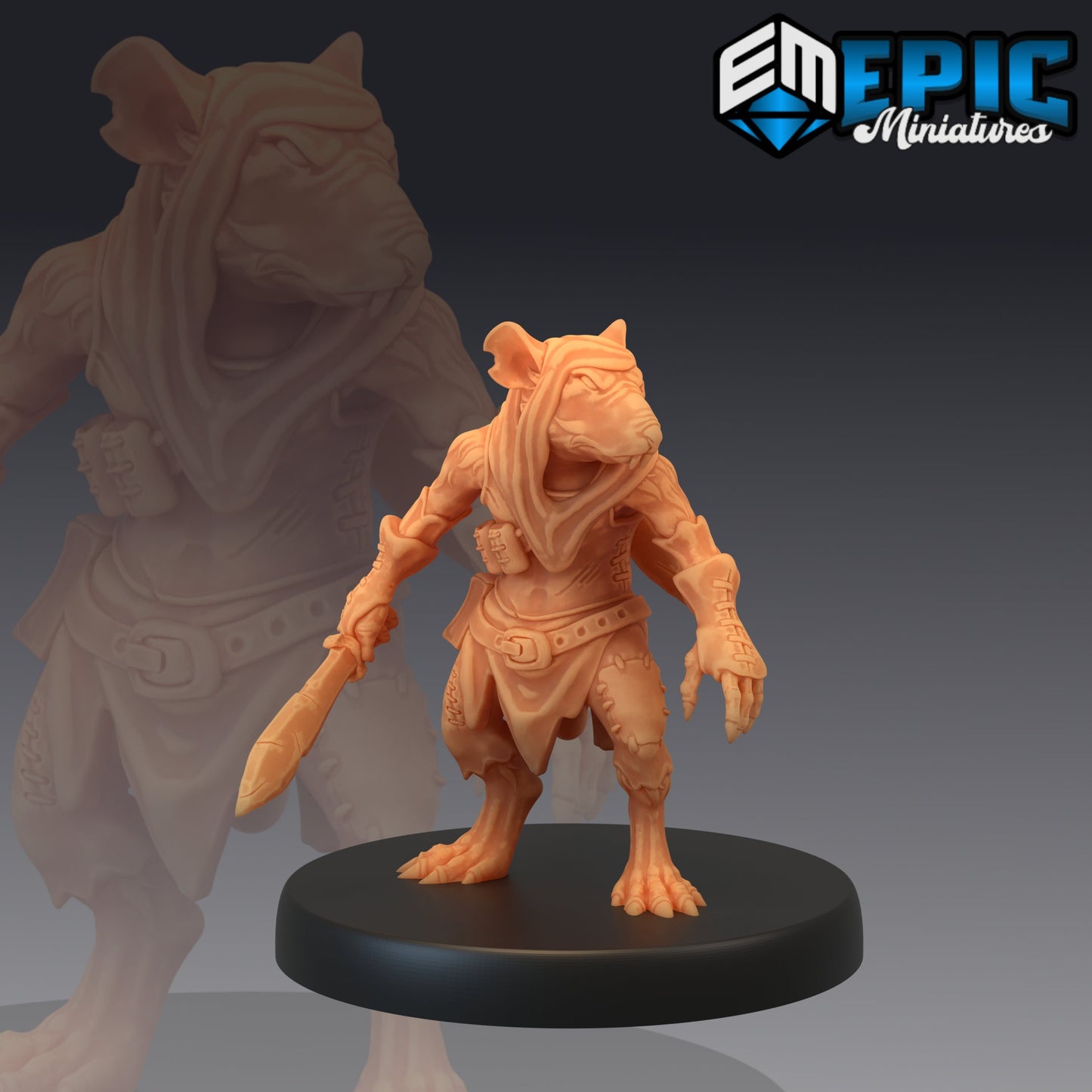 Rat Vagabond 682 - #21 Rodent Wars - Epic Miniatures | Medium | Humanoids, Masculine, Sword