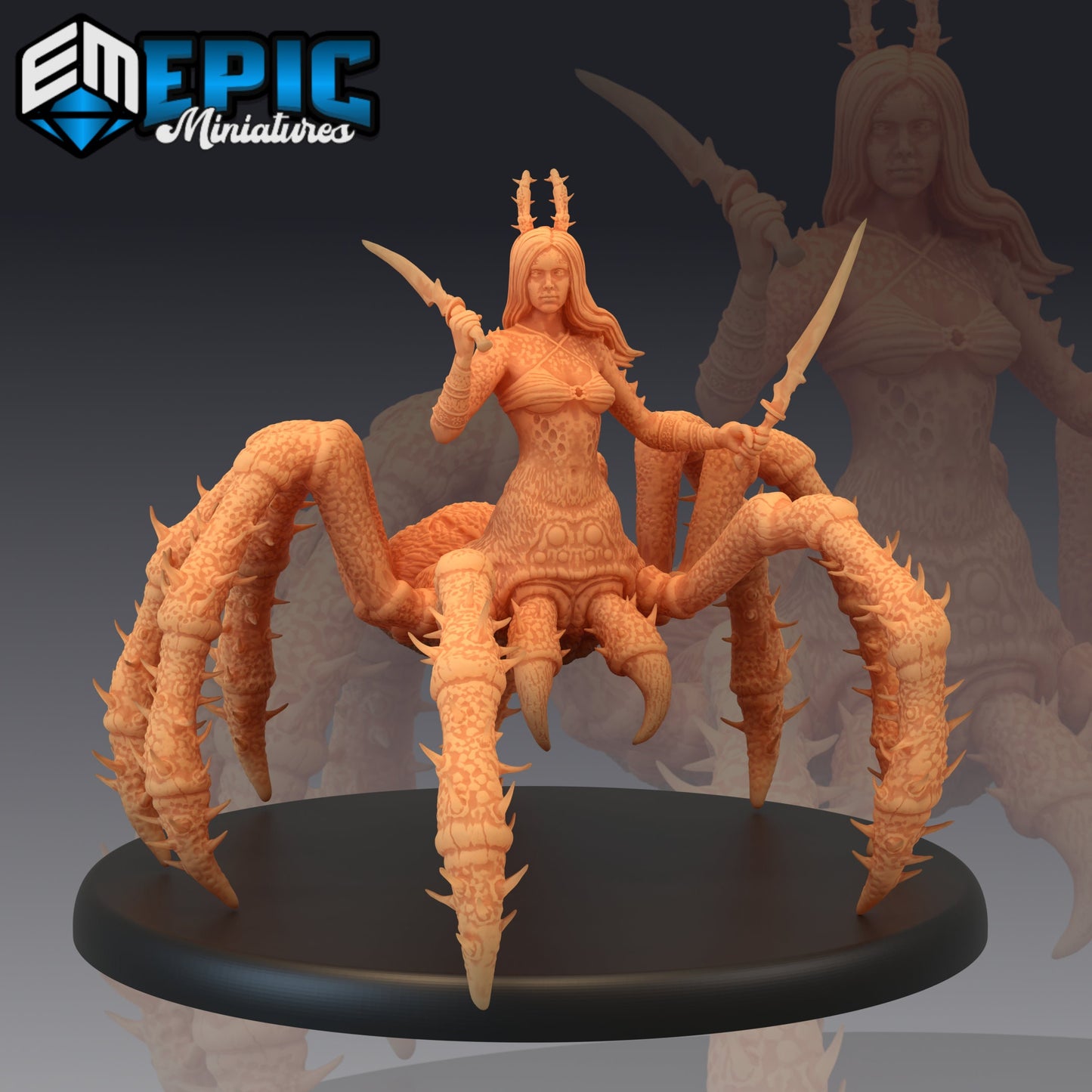 Arachne 856 - #25 Endless Nightmare - Epic Miniatures | Large | Monstrosity, Feminine, Sword