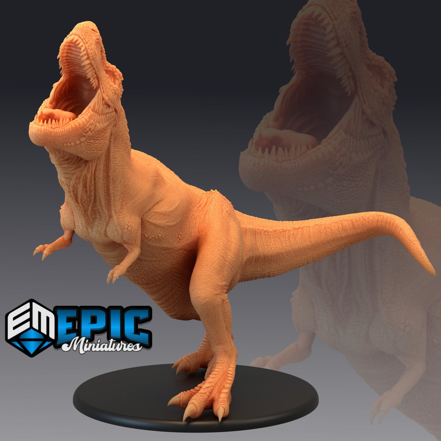 T-Rex Armored Roaring 877 - #26 Lost Paradise - Epic Miniatures | Huge | Beast