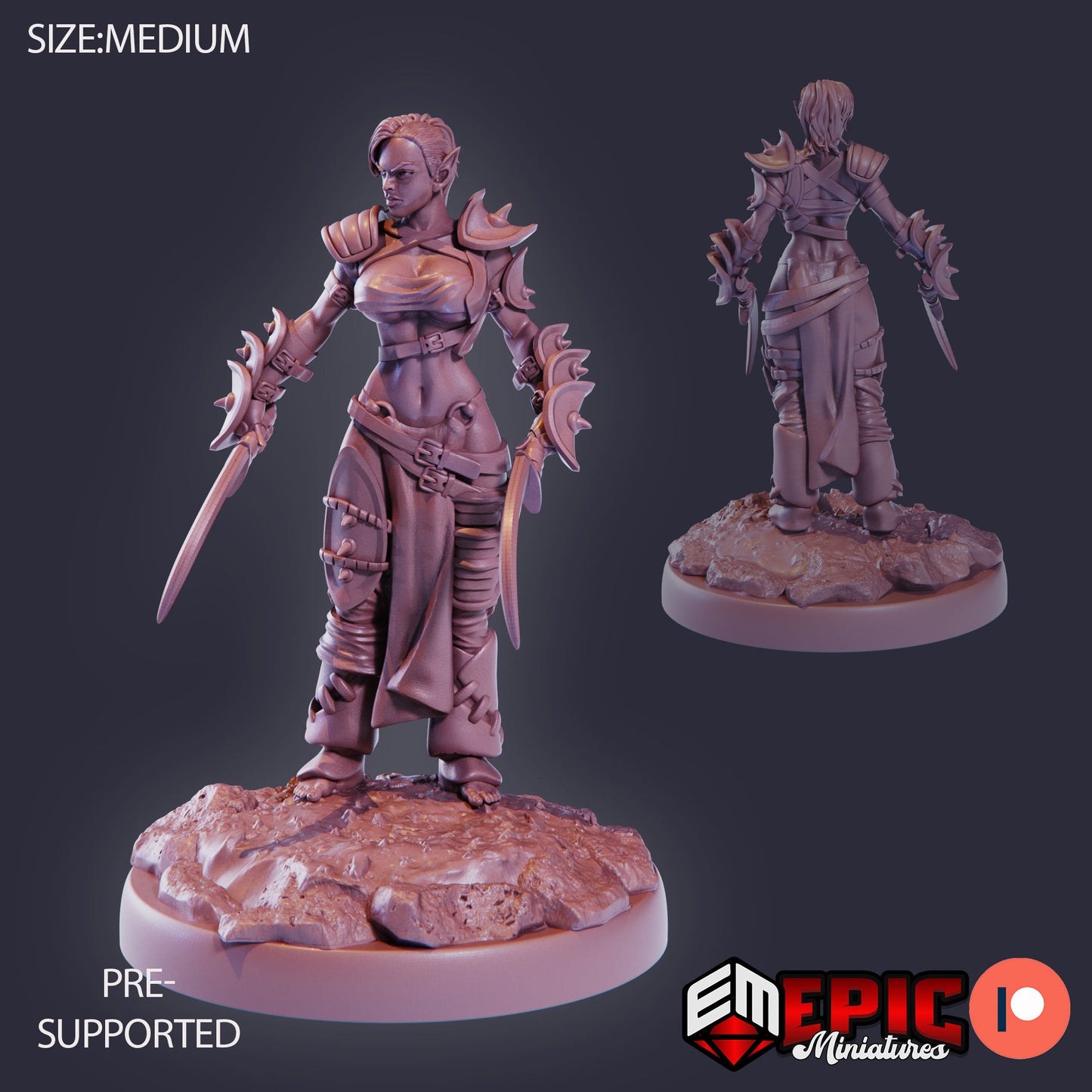 Elven Huntress 879 - #26 Lost Paradise - Epic Miniatures | Medium | Human, Feminine, Blade