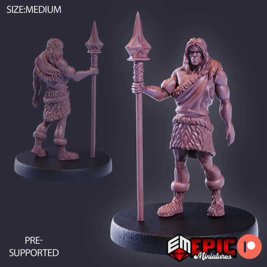 Caveman Spear - Epic Miniatures | Medium | Human, Masculine, Spear