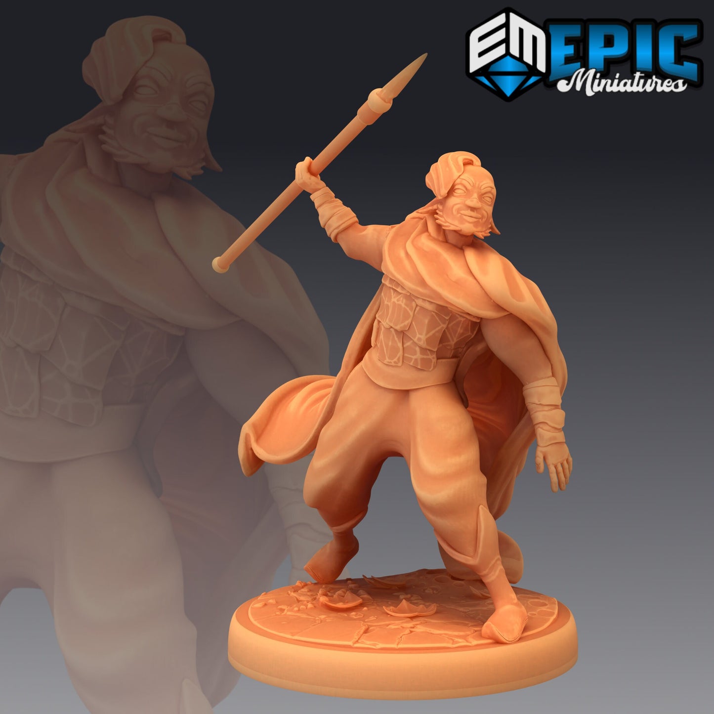 Fir Bholg Attacking 895 - #26 Lost Paradise - Epic Miniatures | Medium | Human, Masculine, Spear