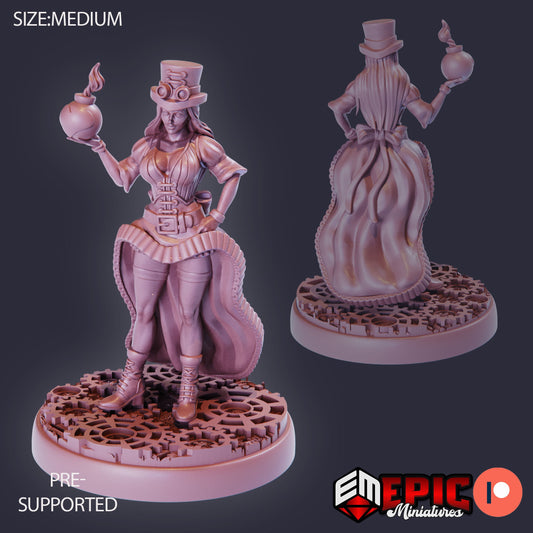 Mechanic Victoria Heart Bomb 920 - #27 Gear Town - Epic Miniatures | Medium | Human, Feminine, Bomb