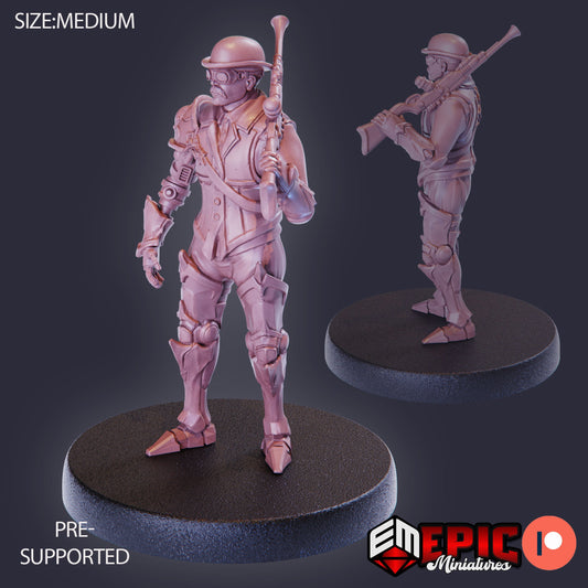 Lord Hamilton Rifle 954 - #27 Gear Town - Epic Miniatures | Medium | Human, Masculine, Rifle