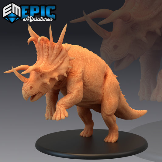 Triceratops Attacking 870 - #26 Lost Paradise - Epic Miniatures | Huge | Beast