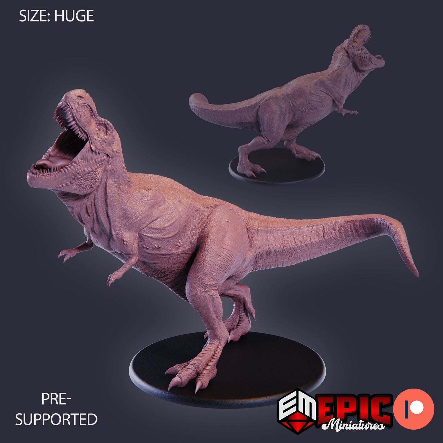 T-Rex Armored Roaring 877 - #26 Lost Paradise - Epic Miniatures | Huge | Beast