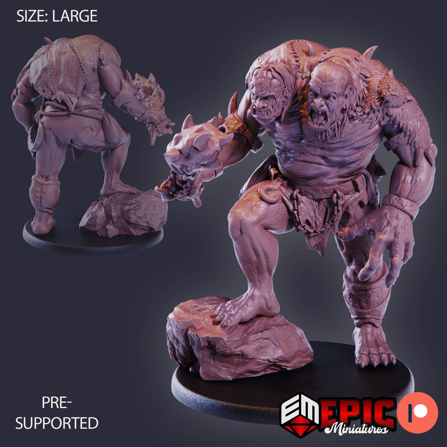 Ettin Ancestor 892 - #26 Lost Paradise - Epic Miniatures | Large | Club