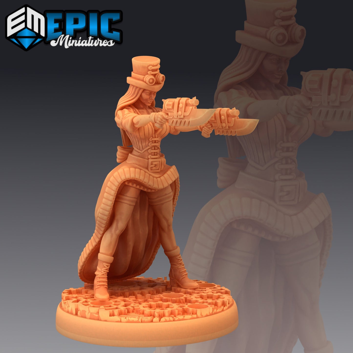 Mechanic Victoria Pistols - Epic Miniatures | Medium | Human, Feminine, Pistol