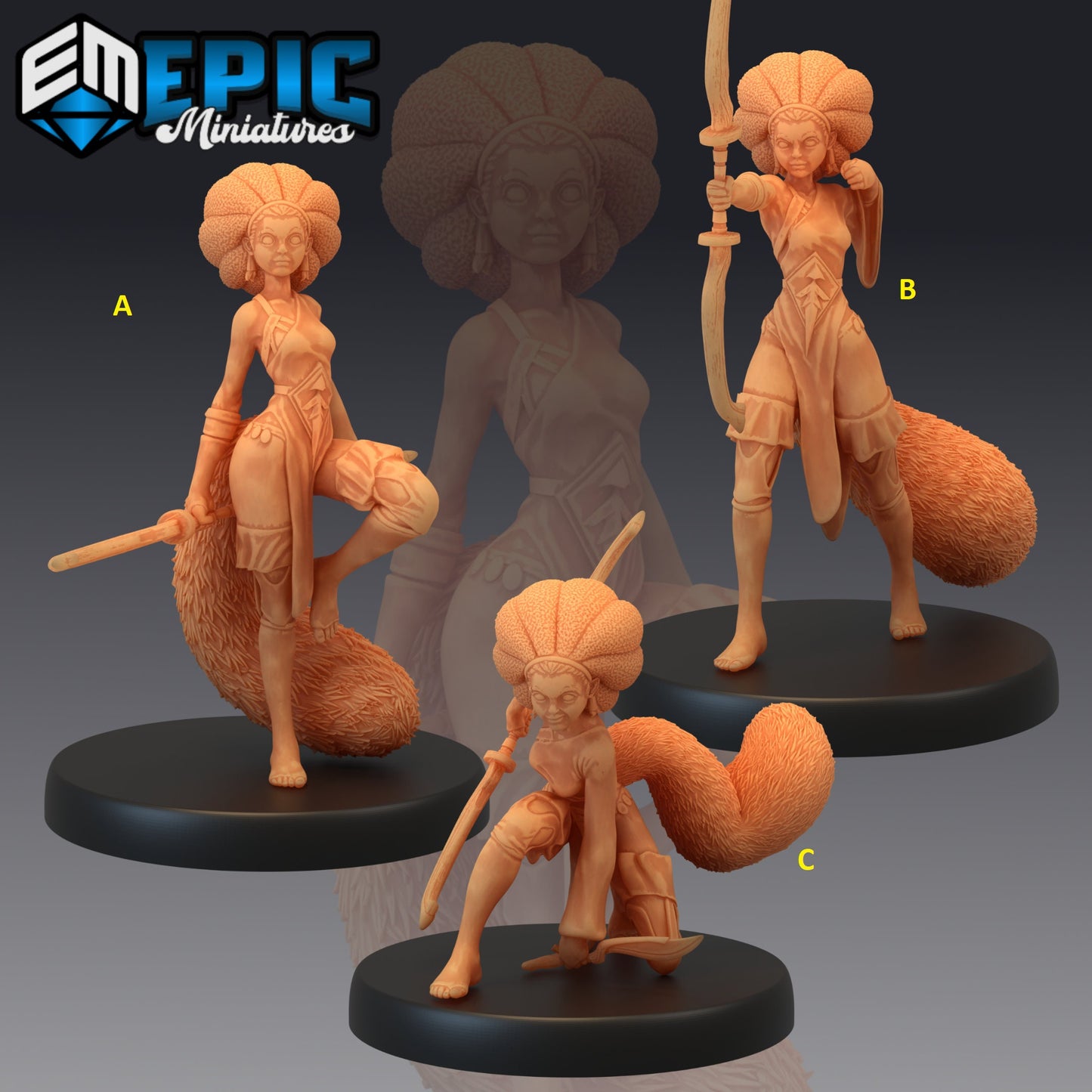 Tanuki Lady Series - #30 Savage Mountains - Epic Miniatures | Medium | Human, Feminine