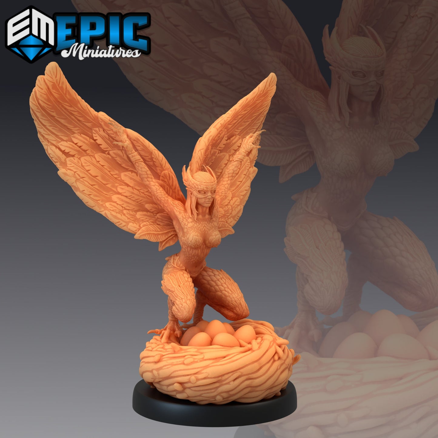 Mountain Harpy Series - Epic Miniatures | Medium | Humanoids, Feminine, Wings