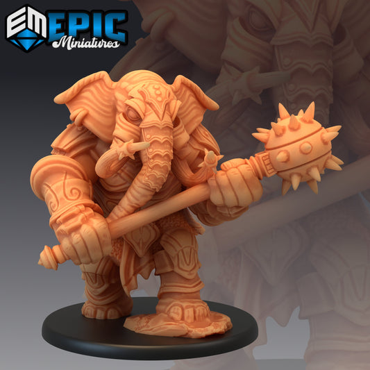Elephant Folk Paladin Series - #31 Hour of Demons - Epic Miniatures | Large | Humanoids, Masculine