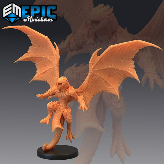 Flying Dragonborn Series - #30 Savage Mountains - Epic Miniatures | Medium | Humanoids, Masculine, Wings