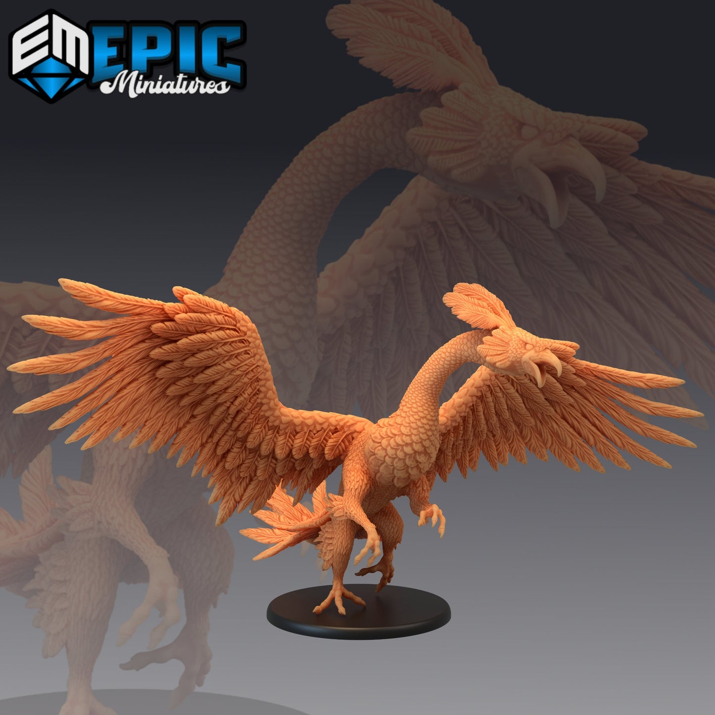 Peacock Griffin Series - Epic Miniatures | Large | Beast, Masculine, Winged