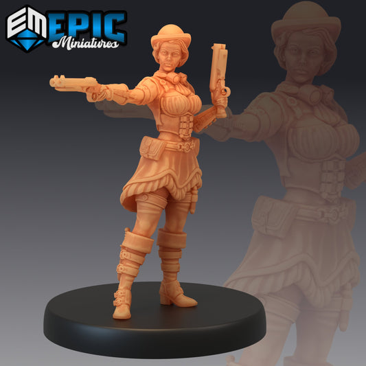 Gunner Dorothy - #45 Steam Constructs - Epic Miniatures | Medium | Human, Feminine, Gun