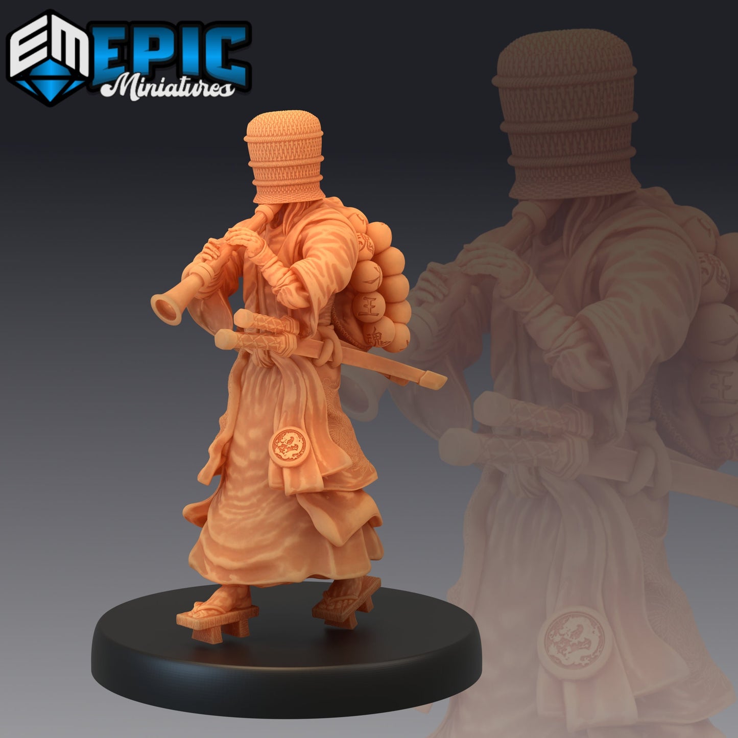 Basket Monk - #43 Yokai Mayhem - Epic Miniatures | Medium | Human, Androgynous, Sword