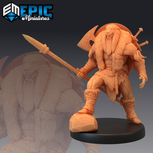 Berserker Series - Epic Miniatures | Medium | Human, Masculine, Axe, Spear