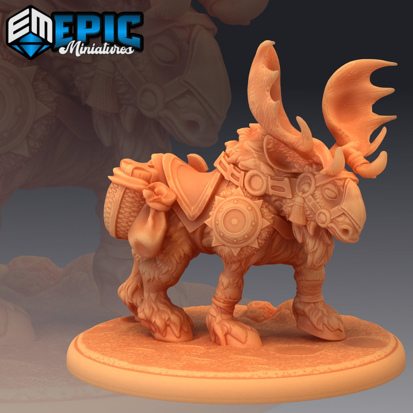 Snow Moose - #41 Barbarian Winter - Epic Miniatures | Large | Beast