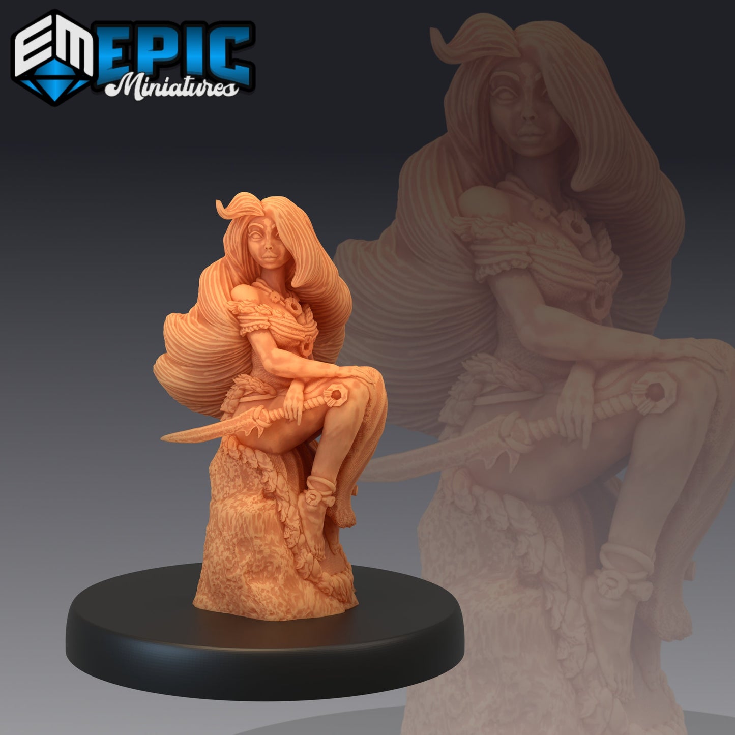 Wildling Princess - #41 Barbarian Winter - Epic Miniatures | Medium | Humanoids, Feminine, Dagger, Staff