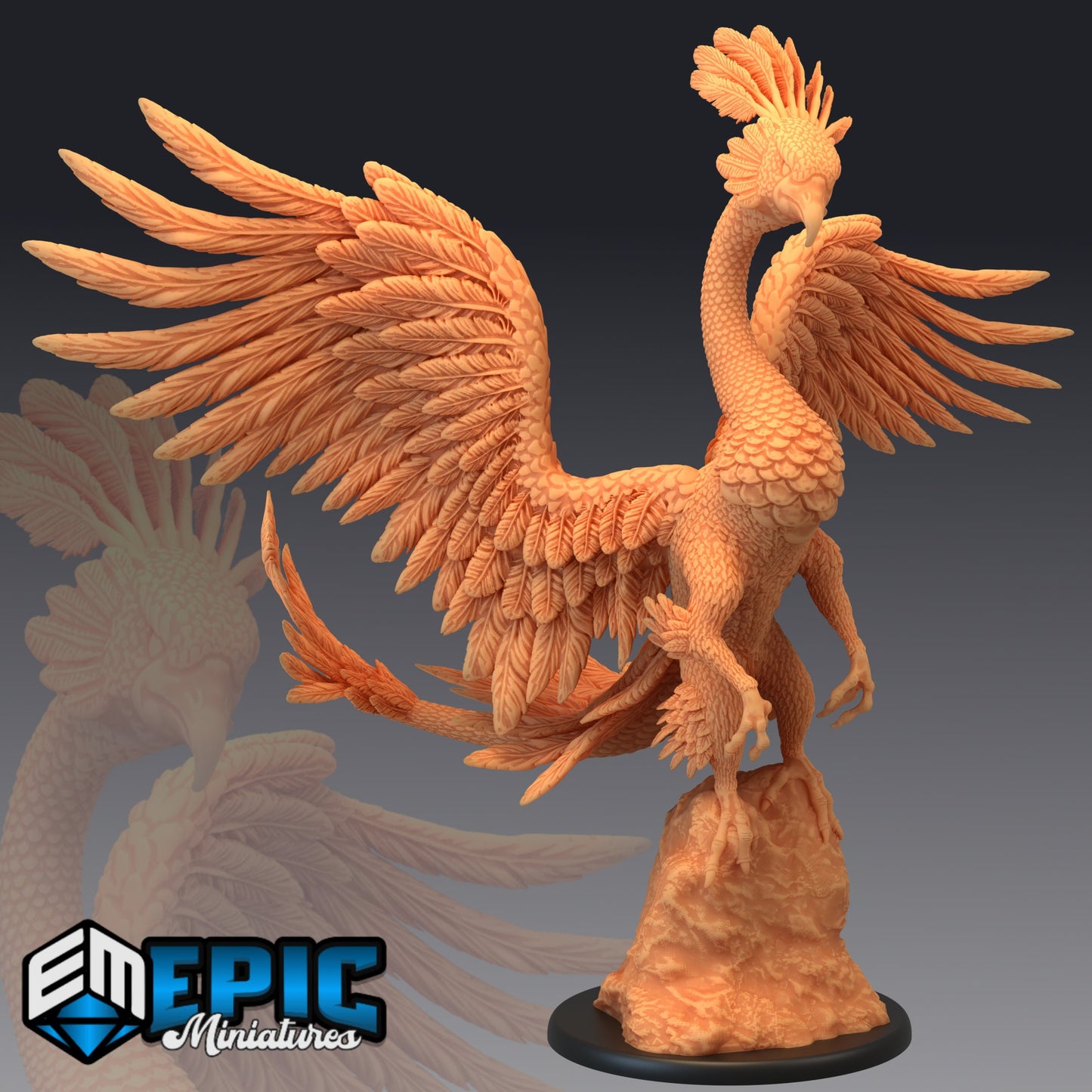 Peacock Griffin Series - Epic Miniatures | Large | Beast, Masculine, Winged