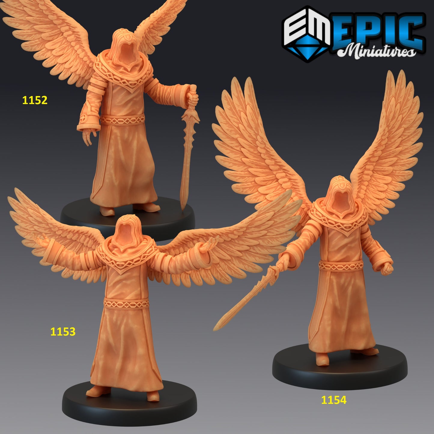 Warrior Angel Series - Epic Miniatures | Medium | Celestial, Masculine, Winged