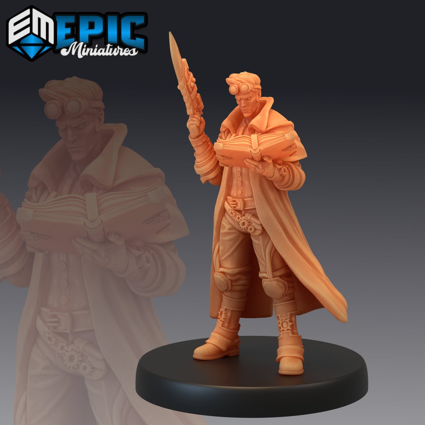 Adventurer Isaac - #45 Steam Constructs - Epic Miniatures | Medium | Human, Masculine, Gun, Dagger