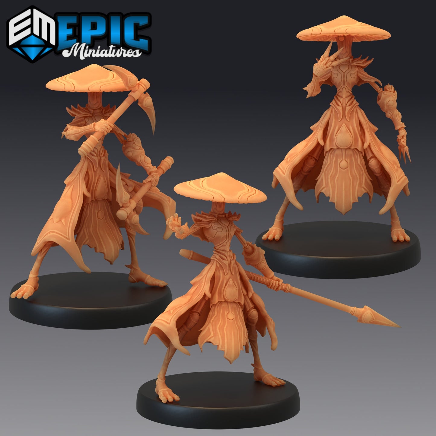Mushroom Folk - #44 Caves of Despair - Epic Miniatures | Medium | Humanoids