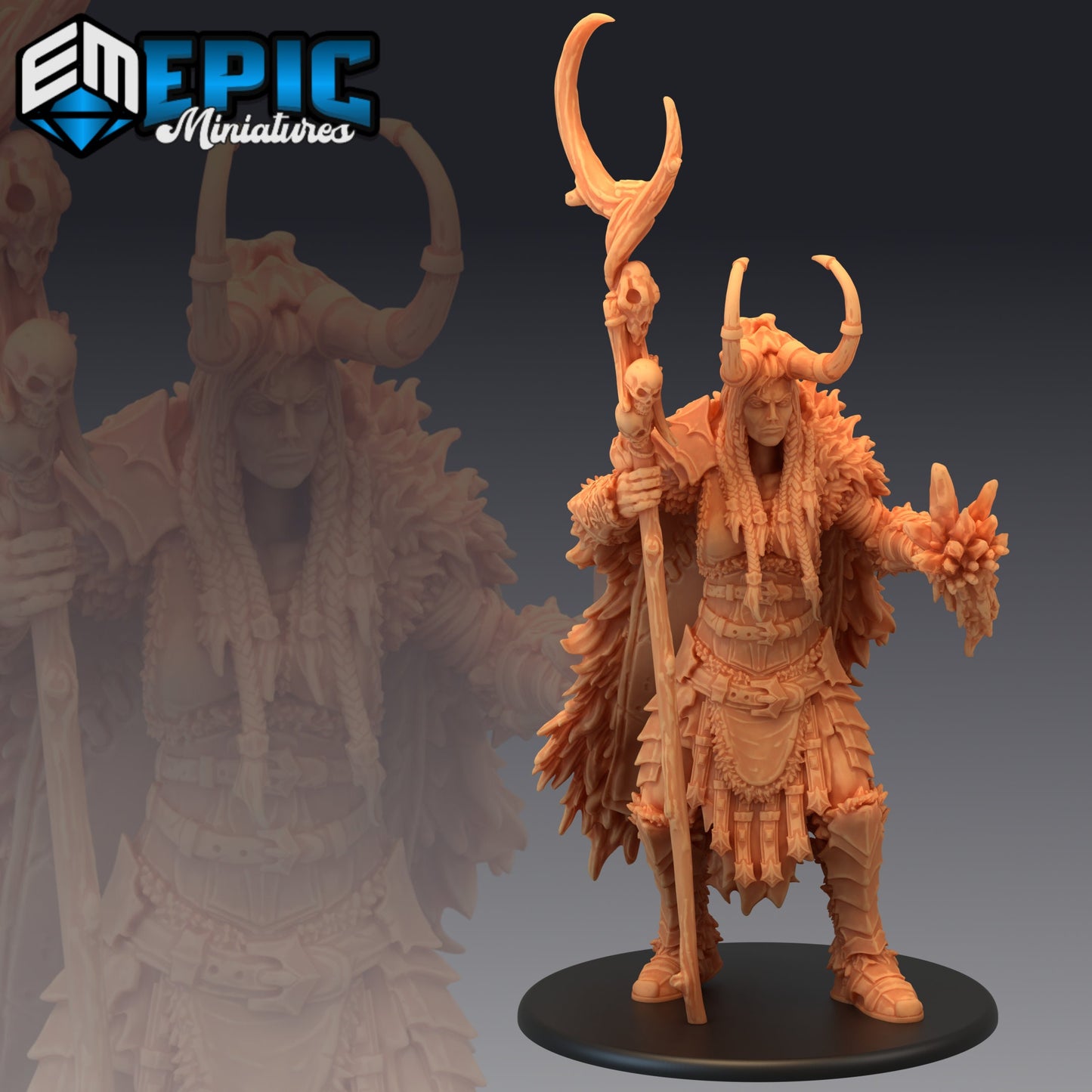 Frost Giantess Series - #41 Barbarian Winter - Epic Miniatures | Huge | Giant, Feminine, Axe, Hammer