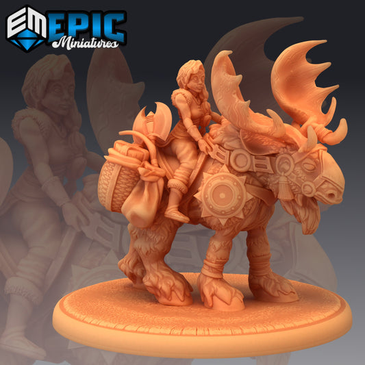 Snow Moose - #41 Barbarian Winter - Epic Miniatures | Large | Beast